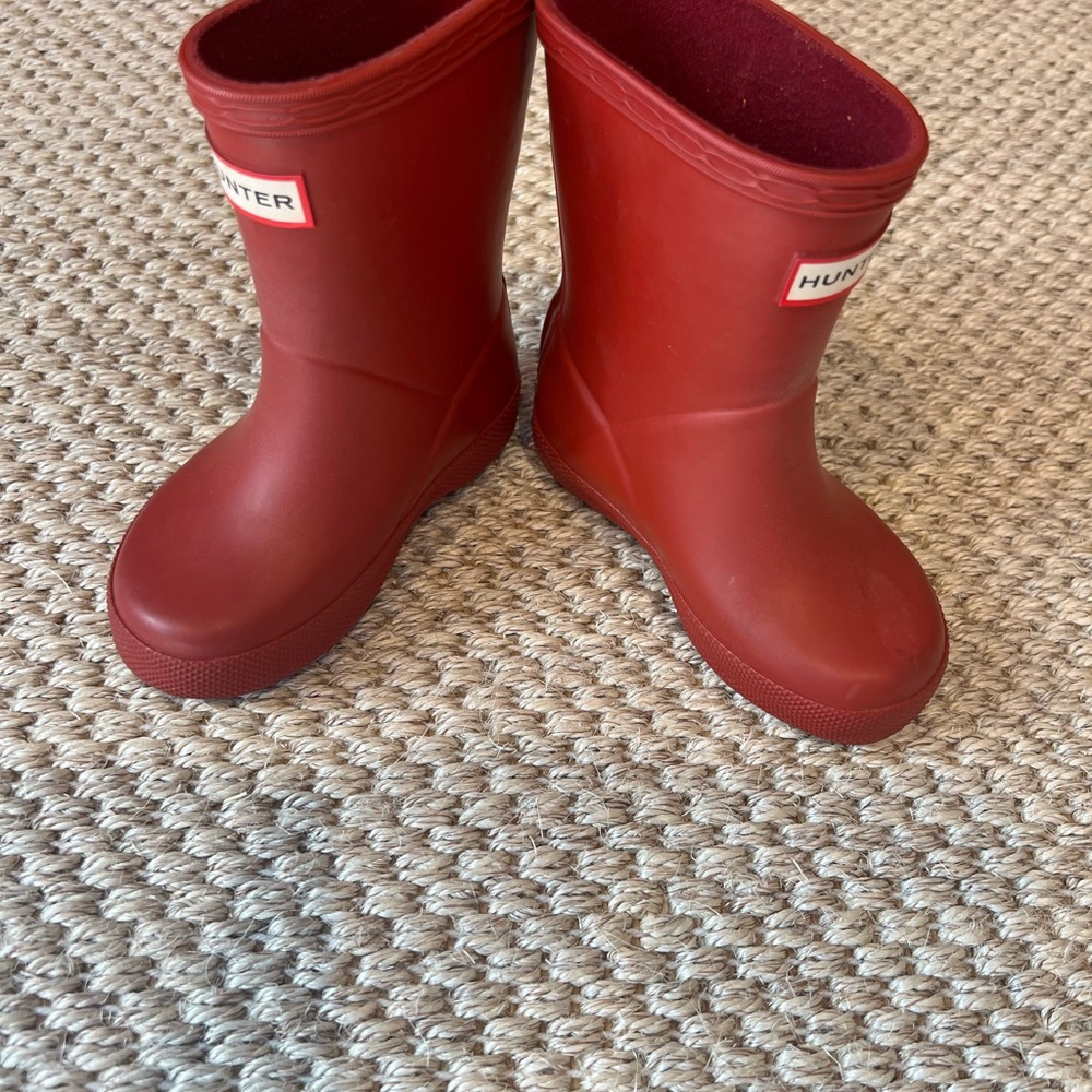 Hunter Kids Red Rain Boots